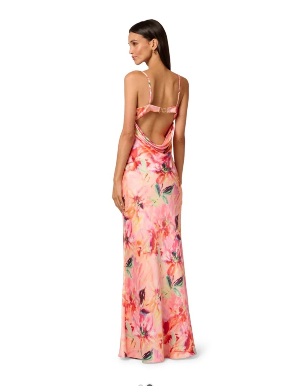 Liv Foster Adeline Cowl-Neck Sateen Maxi Dress - Picture 2 of 9